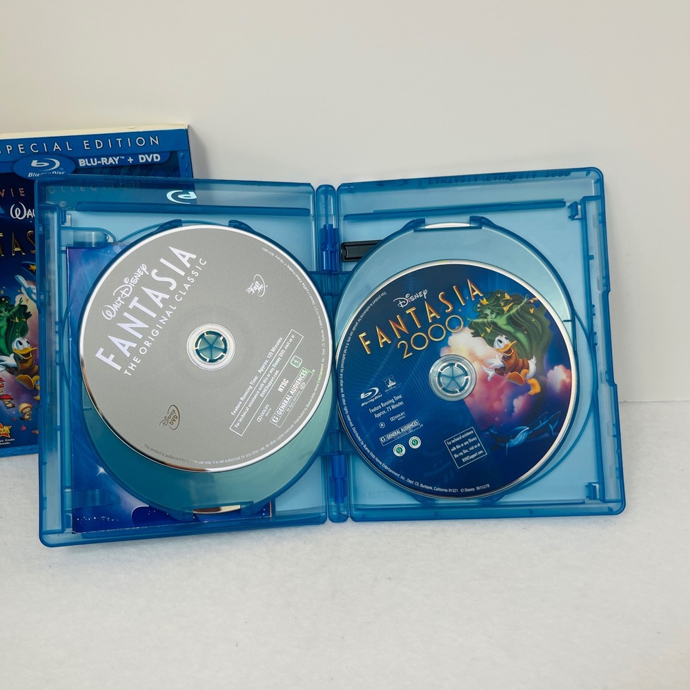 Disney Fantasia Fantasia 2000 2-Movie Collection Blu-ray DVD 4-Disc Special Ed - Picture 4 of 9